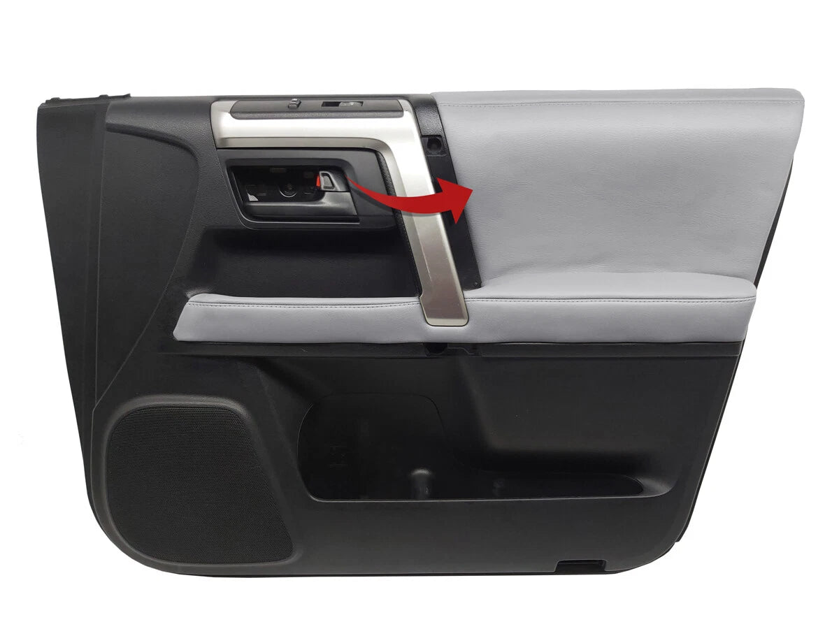 Door Panel Cover Set for Toyota 4Runner (2010–2020) Gray PVC Leather