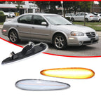 2X Clear Lens Amber LED Front Side Marker Lights for Nissan Maxima (2000–2003)