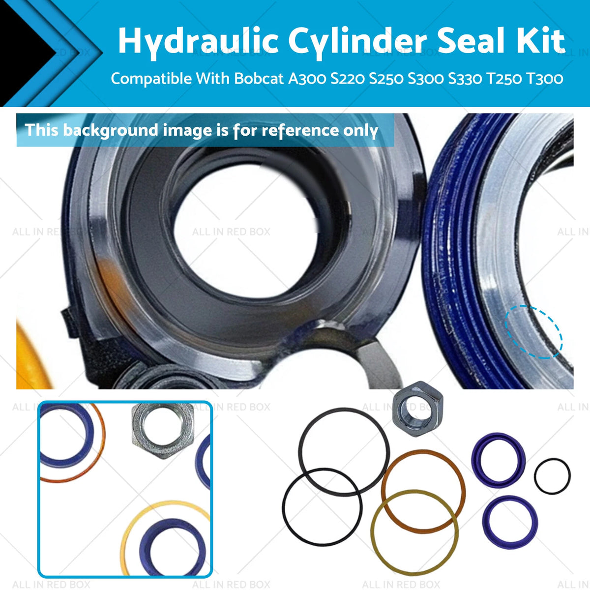 Hydraulic Cylinder Seal Kit for Bobcat A300 S220 S250 S300 S330 T250 (2000–2023)
