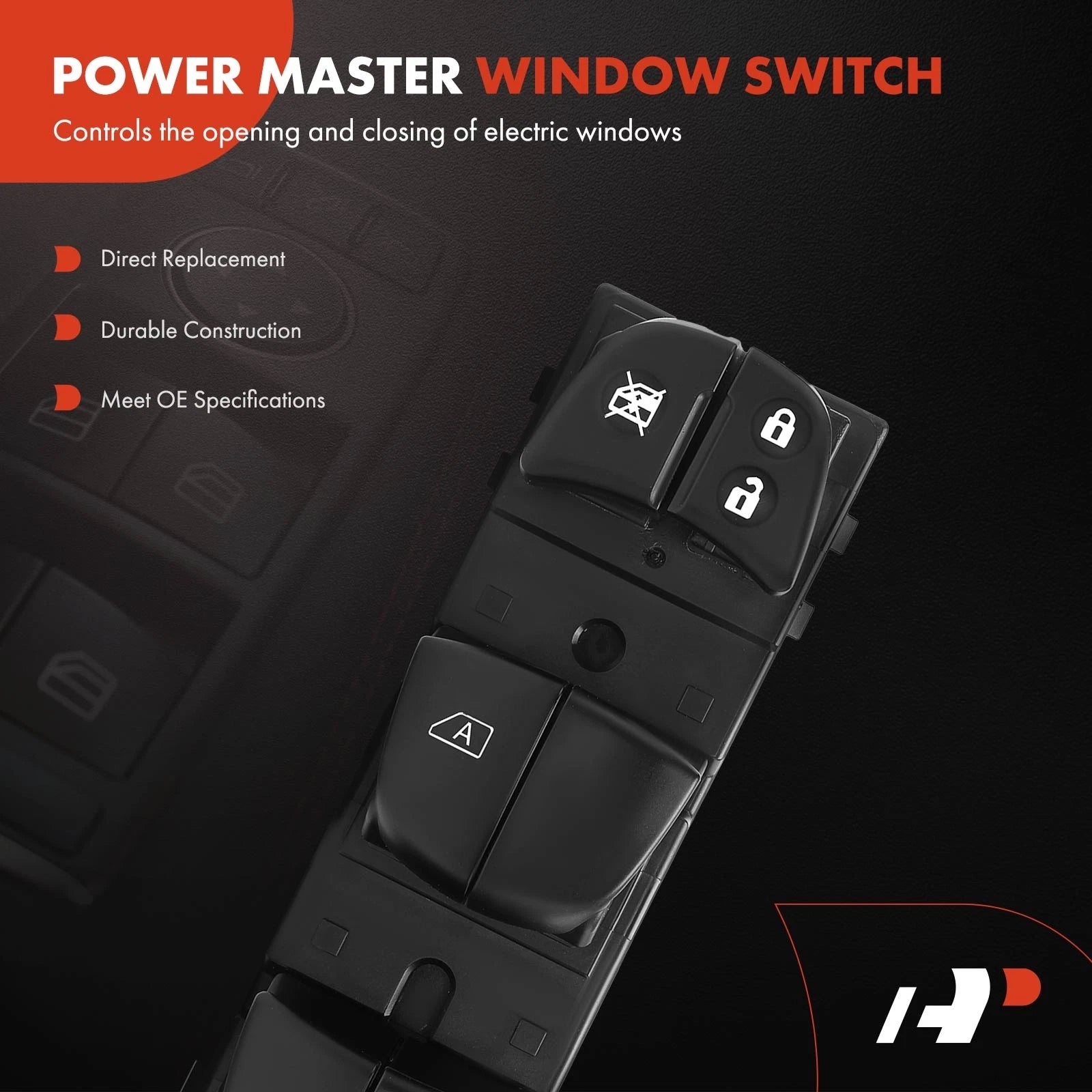 2X Front Power Window Switch for Nissan Rogue (2014-2020)
