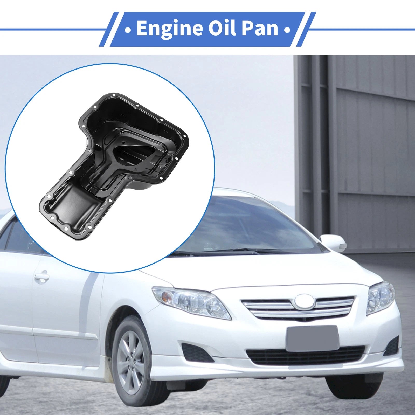 1 Pc Engine Oil Pan No.121010D010 for Toyota Corolla (1998–2008) Iron Black
