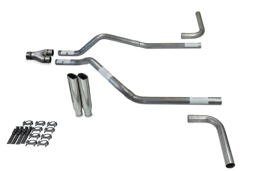 Dual Exhaust Kit for Chevy Blazer (1992–1994) - 2.5" Y Pipe, Clamp-On Tips