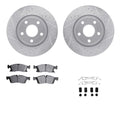 2X Brake Disc and Pad Kit for Jeep Dodge