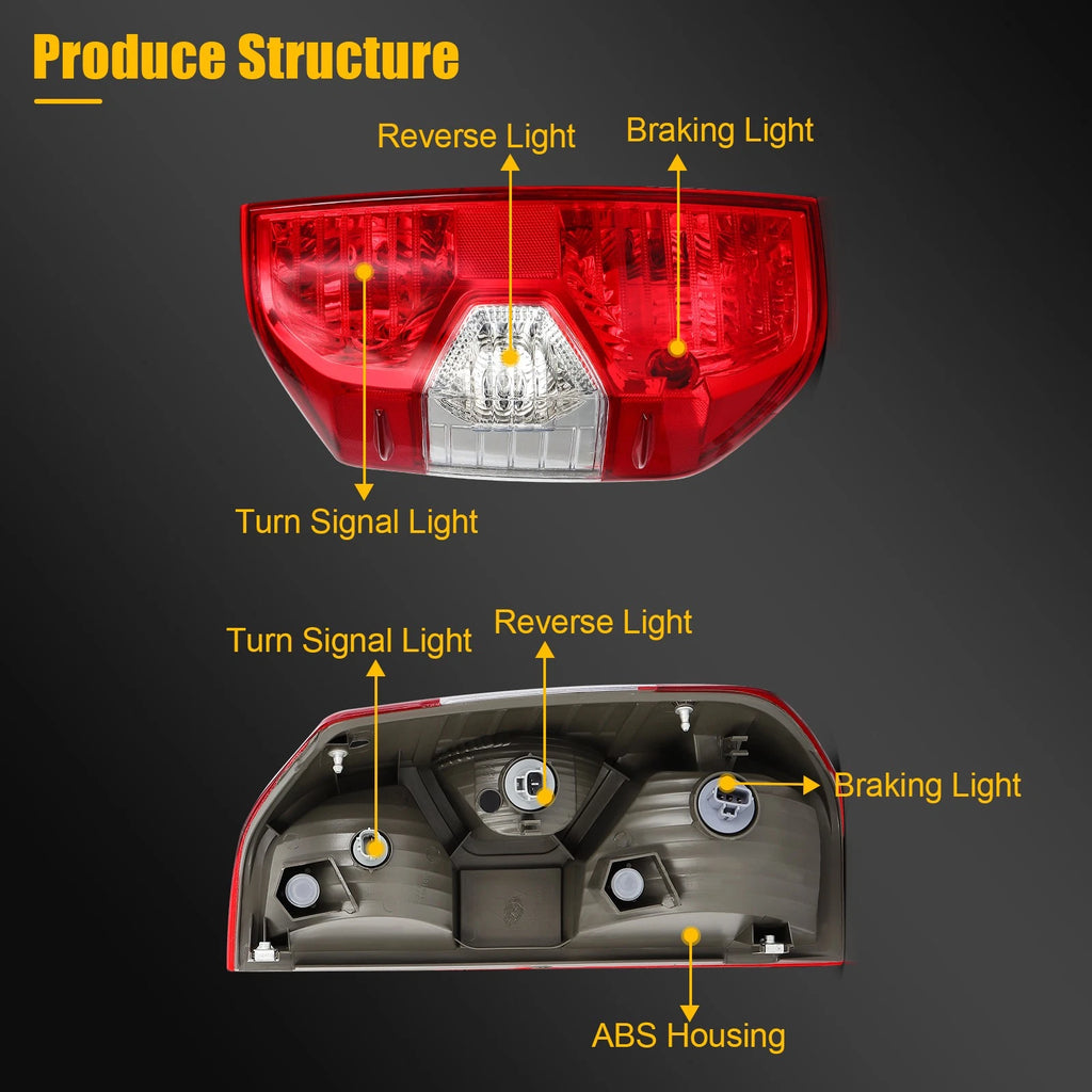 Rear Left Tail Light Assembly for Toyota Tundra (2014–2021) Red