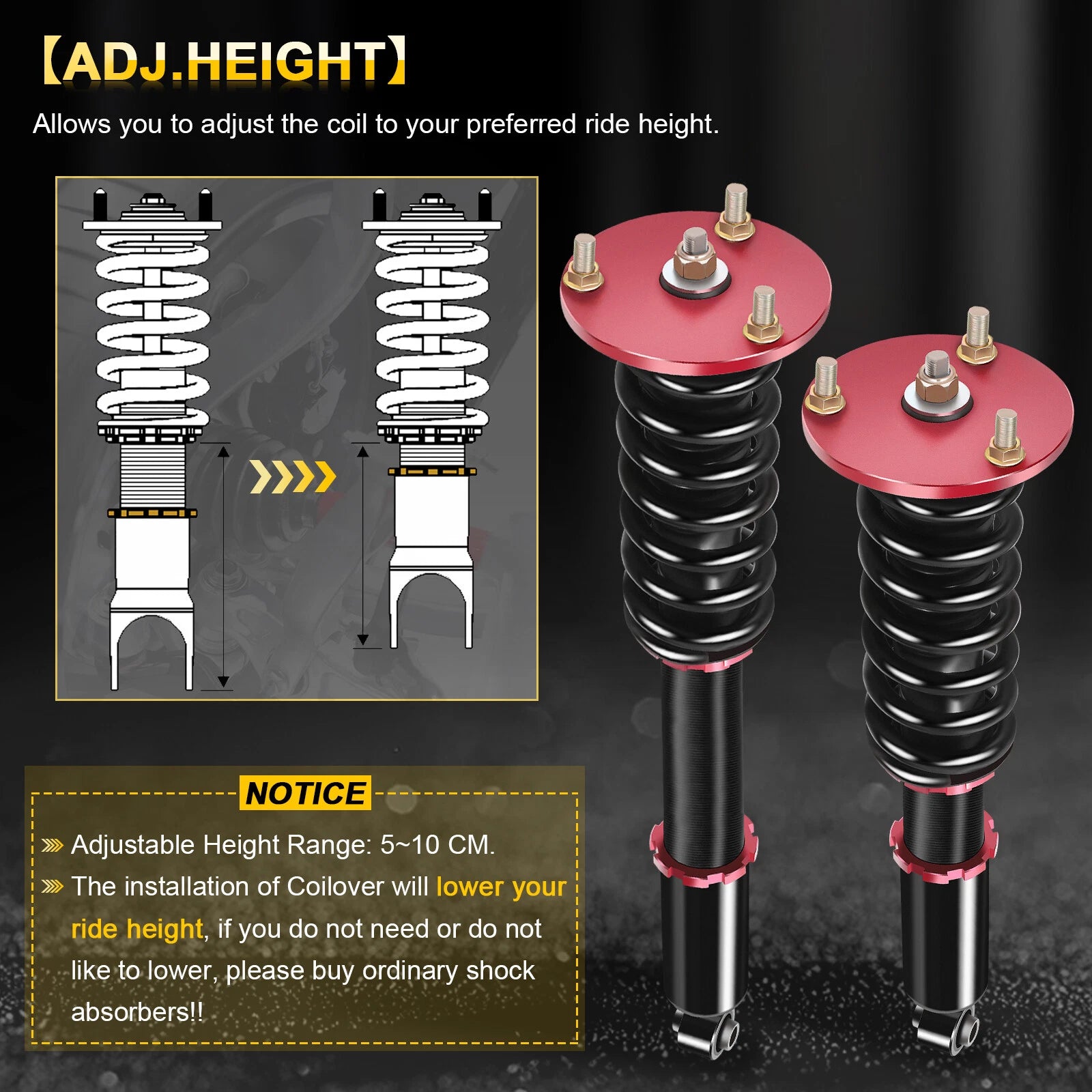 Coilovers Suspension Shocks Kit for Lexus IS250 IS350 RWD (2006–2013)