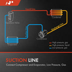 A/C Refrigerant Suction Line Hose for Dodge Caravan (2001-2007)
