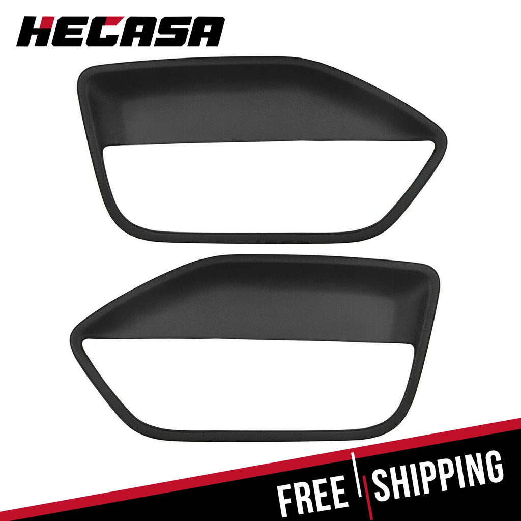 Pair of Black ABS Interior Door Panel Inserts for Ford Mustang (2005–2009)