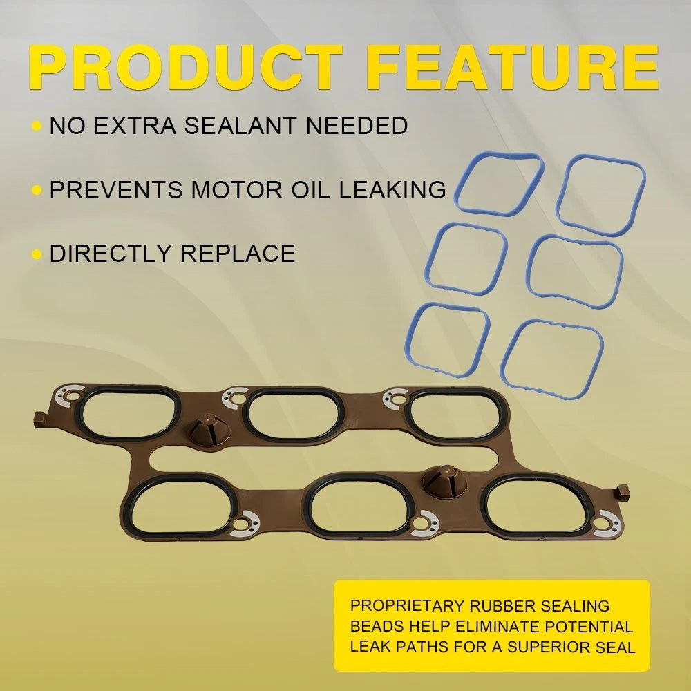 Set of 2 Engine Intake Manifold Gaskets for GMC Buick (12673300)
