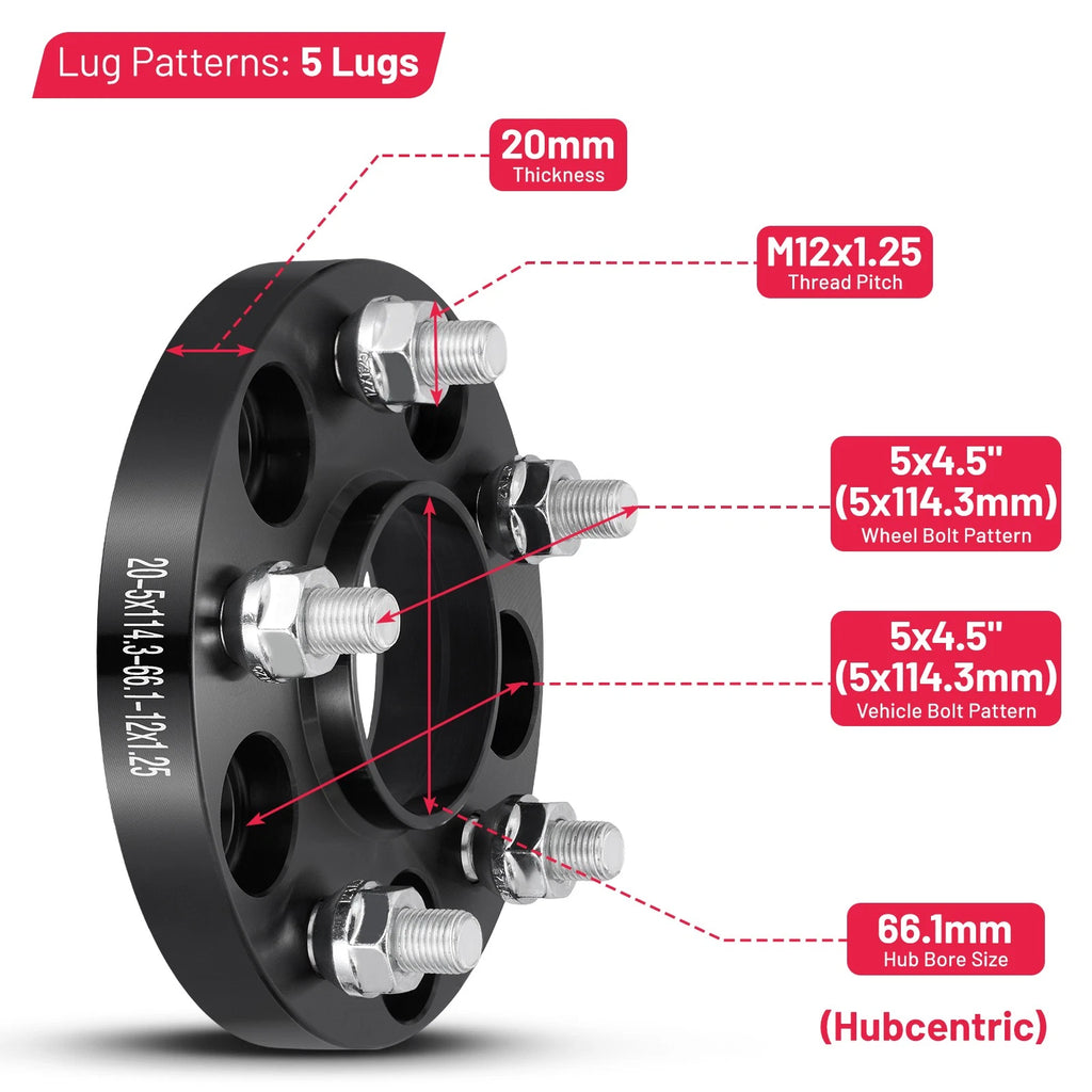Hubcentric Wheel Spacers for Nissan 240SX 350Z G35 370Z (2010–2021)