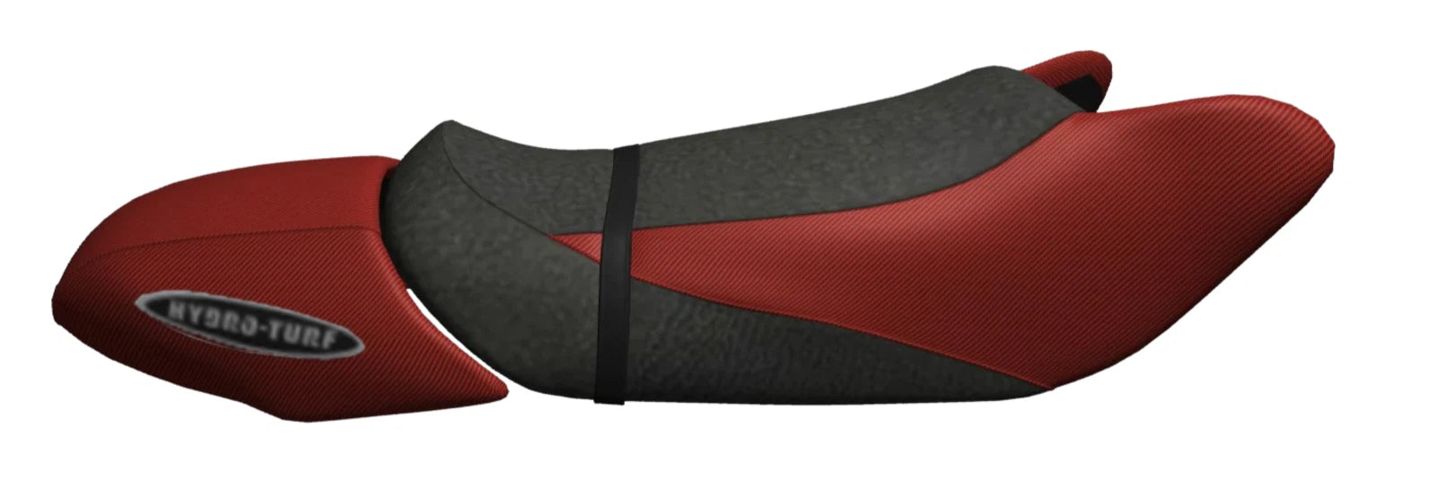 Seat Cover for Kawasaki STX-12F (2006–2011), STX-15F (2006–2016) Red CF/Black Vinyl