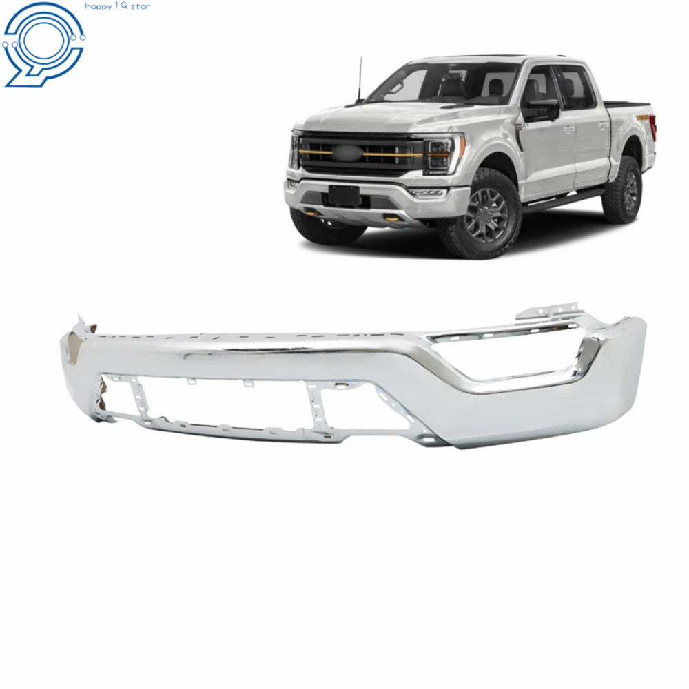 Steel Front Bumper for Ford F150 (2021–2023) Chrome