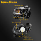 Headlight Assembly for Ford Mustang (2013–2014) Black Housing Right Side