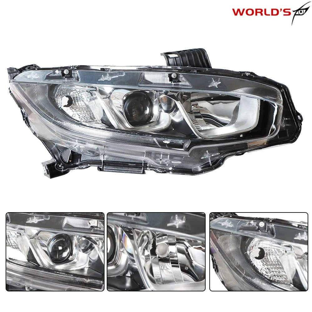 Halogen LED DRL Headlight for Honda Civic (2016–2021) Passenger Side