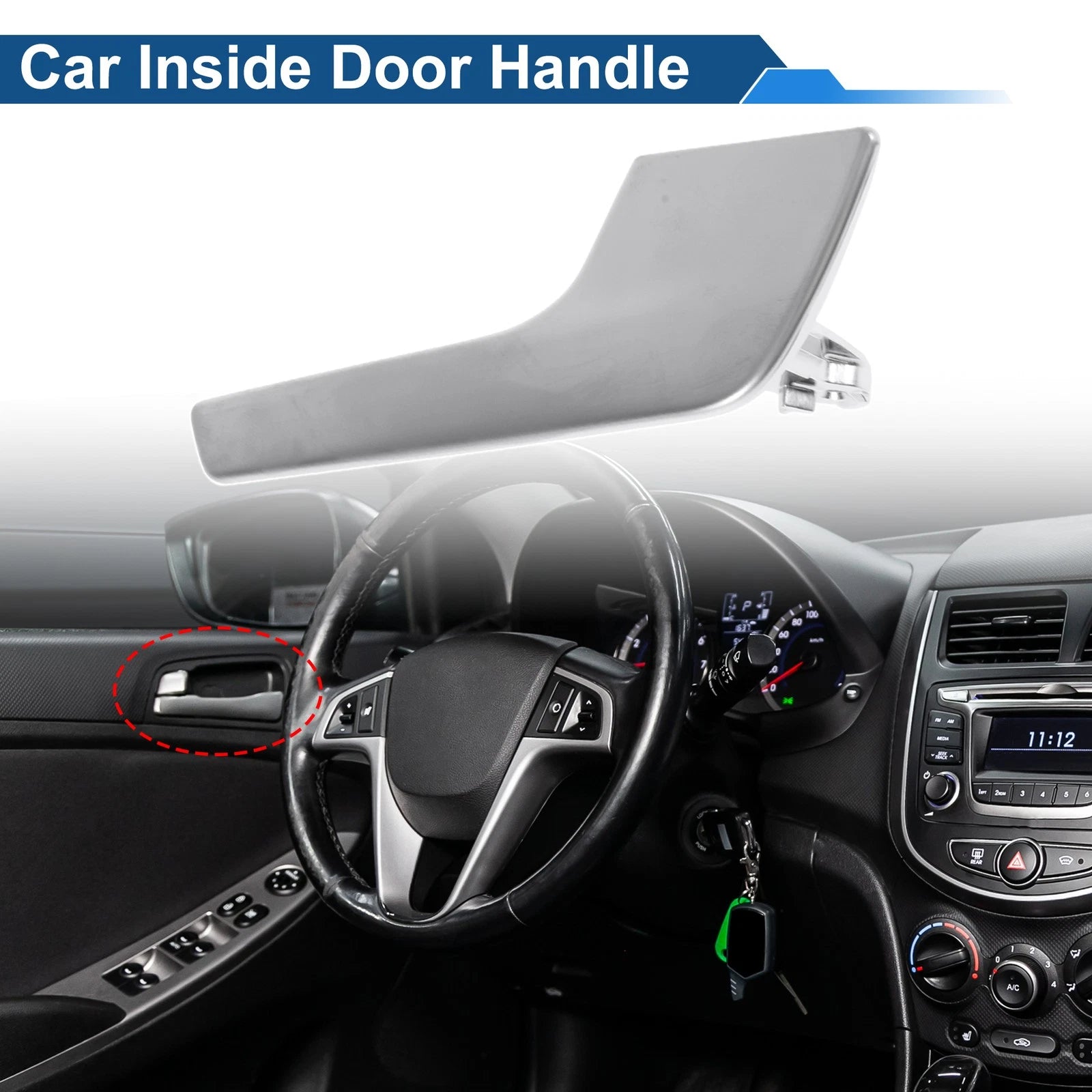Front Driver Side Interior Door Handle for Audi Q5 (2009–2018) No. 8R0837019A Chrome