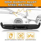 Black Steel Rear Step Bumper for Toyota Tacoma (2005–2015)