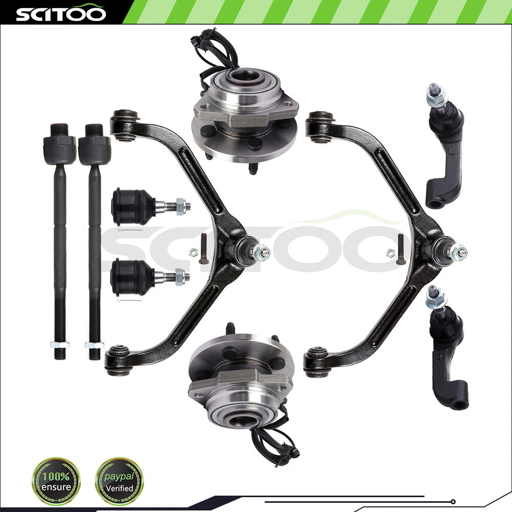 Set of 10 Front Control Arm Ball Joint Wheel Bearing Hub for Jeep Liberty (2002–2005)