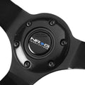 NRG RST-036BK-BK 350MM Deep Dish Anodized Aluminum Wooden Steering Wheel