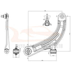 2X Lower Control Arm and Ball Joints for Nissan Versa (2007-2019)