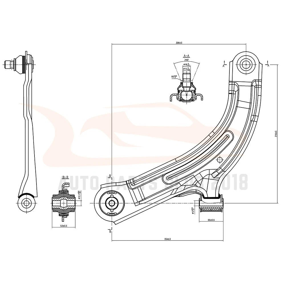 2X Lower Control Arm and Ball Joints for Nissan Versa (2007-2019)