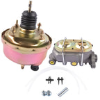 7" Brake Booster with Bail Top Master Cylinder, 1" Bore, Zinc-Plated Steel