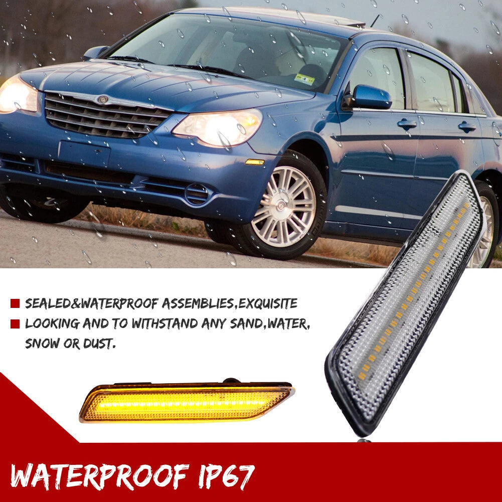 Amber LED Front Side Marker Indicator Light for Chrysler Sebring (2007–2010)