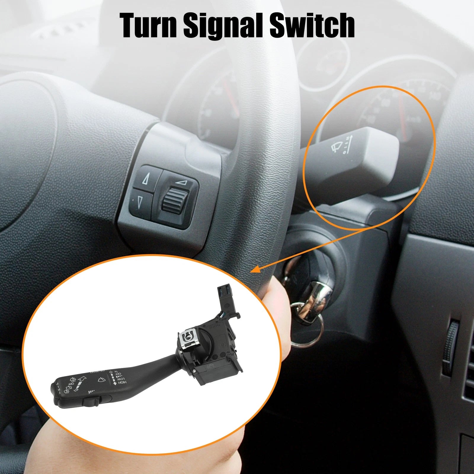 Windshield Wiper Switch Column Assembly for Audi A3 (2003–2012) 1K0953519J