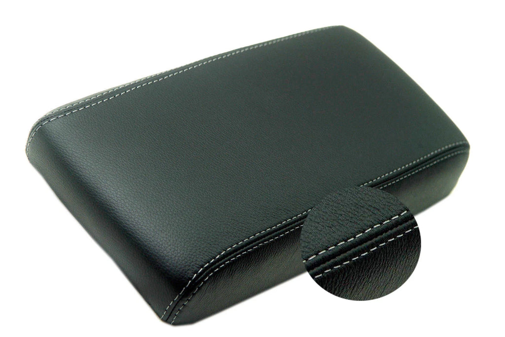 Leather Console Armrest Cover for Nissan Pathfinder (1996–2004) Gray Stitch