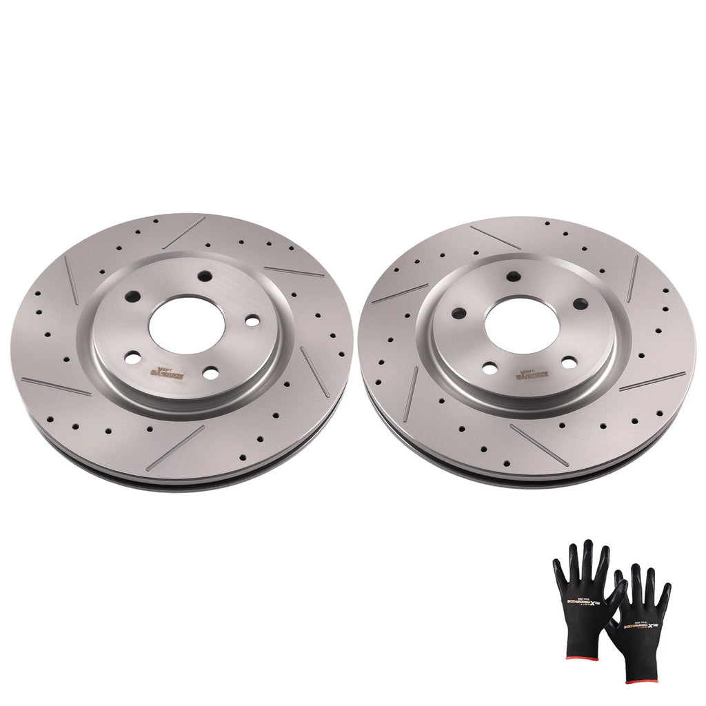 Front Brake Rotors Pair for Chrysler Pacifica (2017–2021) Dodge Journey (2012–2020)