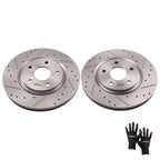 Front Brake Rotors Pair for Chrysler Pacifica (2017–2021) Dodge Journey (2012–2020)