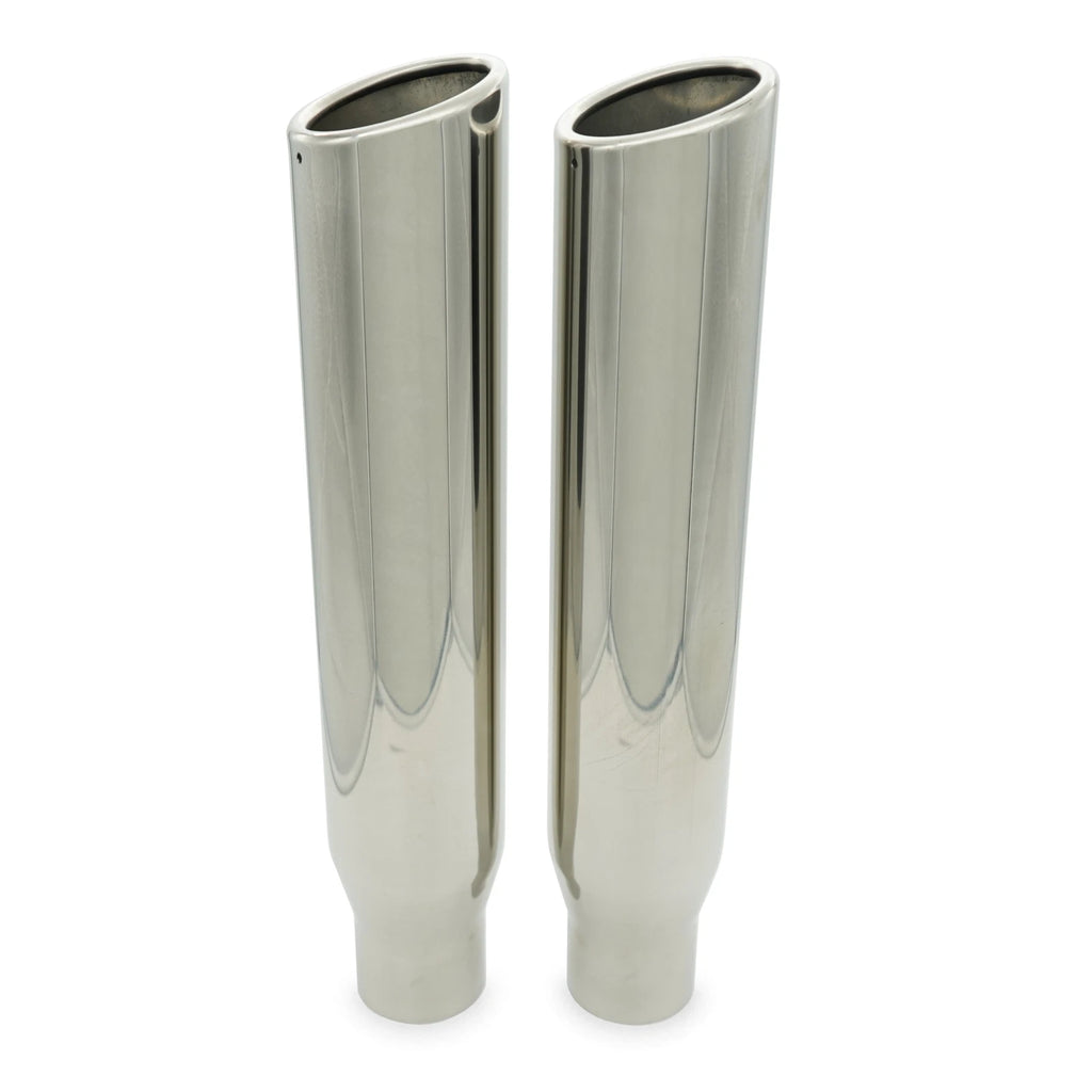 Dual Exhaust Kit 2.5" Rear Exit RC Tips for Ford F-Series (1980–1986)