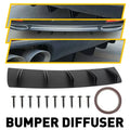 5 Fin Rear Bumper Diffuser Spoiler Splitter Trim for Universal Fit