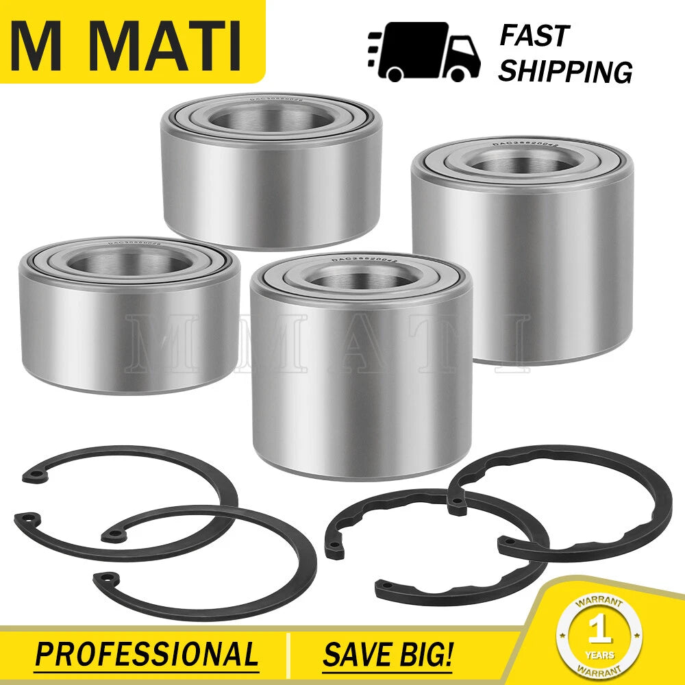 Front Rear Wheel Bearings Seals Kit for Kawasaki Brute Force 650 4x4i (2006–2013)