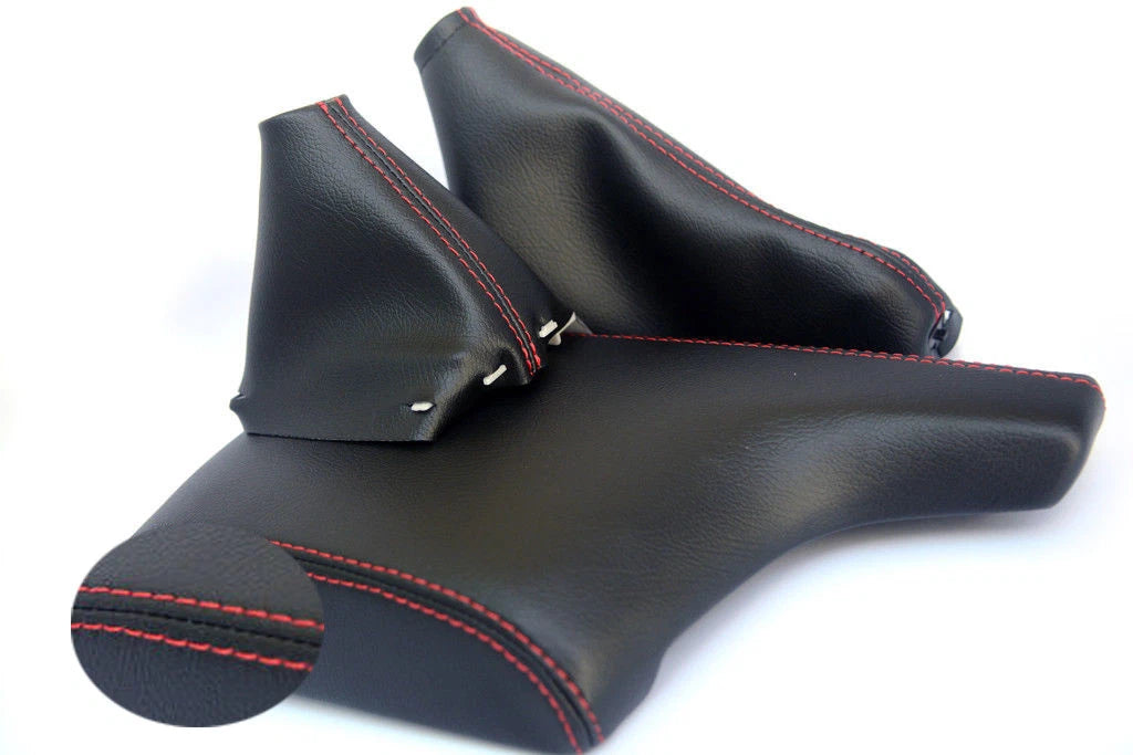 Console Automatic & Brake Boot Set for Mazda 3 (2014–2016) Red Stitch