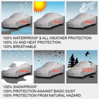 Universal Full Car Cover for All Makes and Models (S-XXL) Waterproof UV Dust Proof