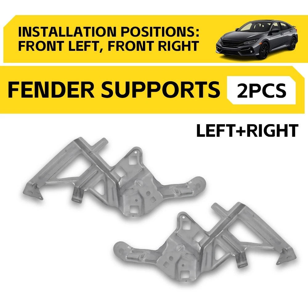 2X Fender Supports Bracket for Honda Civic (2016–2021)