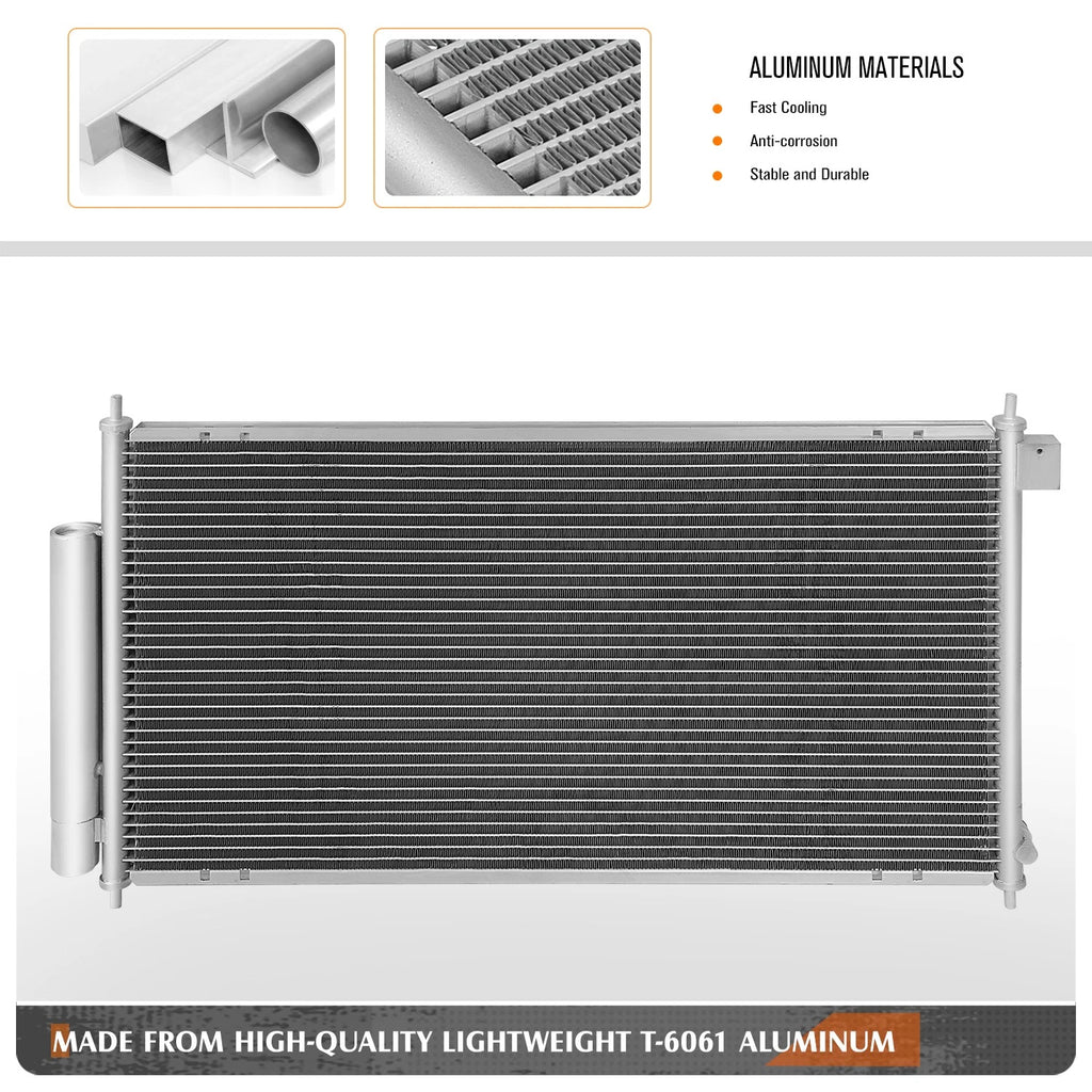 A/C Condenser for Acura TSX (2004–2008) Aluminum Core Replacement