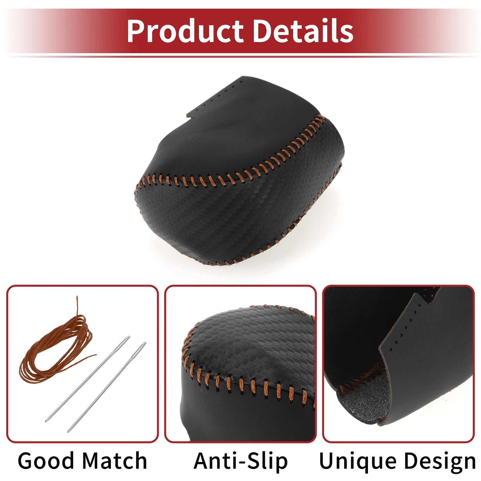 1 Pc Gear Shift Knob Cover for Honda HR-V (2023–2024) Black Carbon Fiber