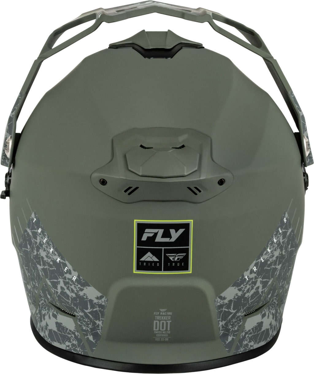 Fly Racing Trekker Full-Face Helmet for Adults (X-Small) Sage/Grey