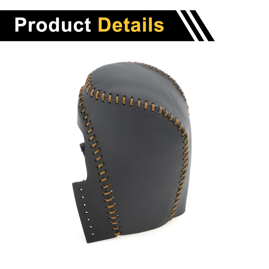 1 Pc Gear Shift Knob Cover for Honda Civic (2016–2021) Black Brown Faux Leather