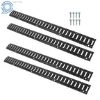 Set of 4 E-Track Tie-Down Rails for E-Track Systems (Powder-Coated Steel)