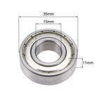 Set of 2 6202ZZ Ball Bearings for Universal Applications (15x35x11mm)