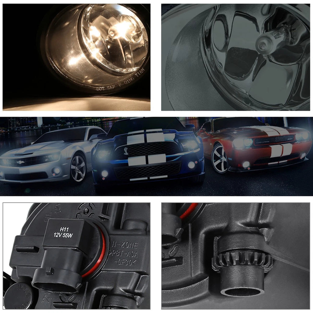 Set of 2 Smoke Lens Fog Lights with Switch & Bezel for Camry (2010–2011)