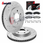 Front Drilled Rotors & Brake Pads for Chevy Traverse GMC Acadia (2009–2017)