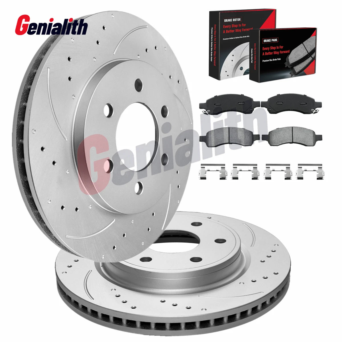 Front Drilled Rotors & Brake Pads for Chevy Traverse GMC Acadia (2009–2017)