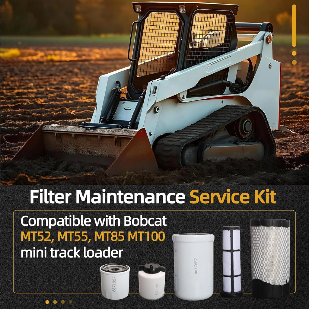 5X Fuel Oil Air Filter Kit for Bobcat Mini Track Loader (MT52-MT100)