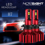 H7 LED Headlight Bulbs Kit for NOVSIGHT (5000LM, Bright White, 6500K)