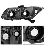 Set of 2 Chrome Headlights for Honda Civic (2012-2015)