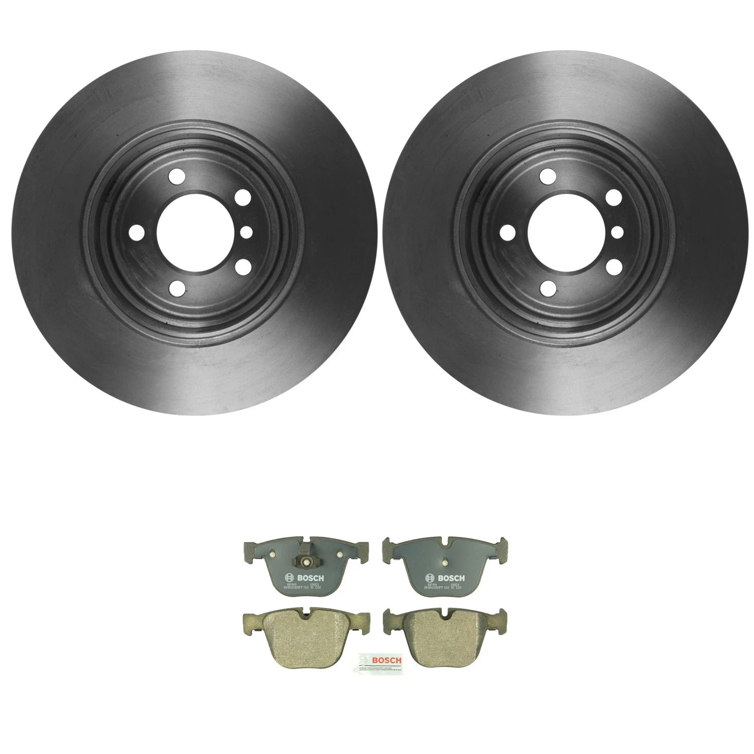 Bosch Rear Quietcast Rotors & Semi-Met Disc Brake Pad Kit for BMW E65 (2002–2008)