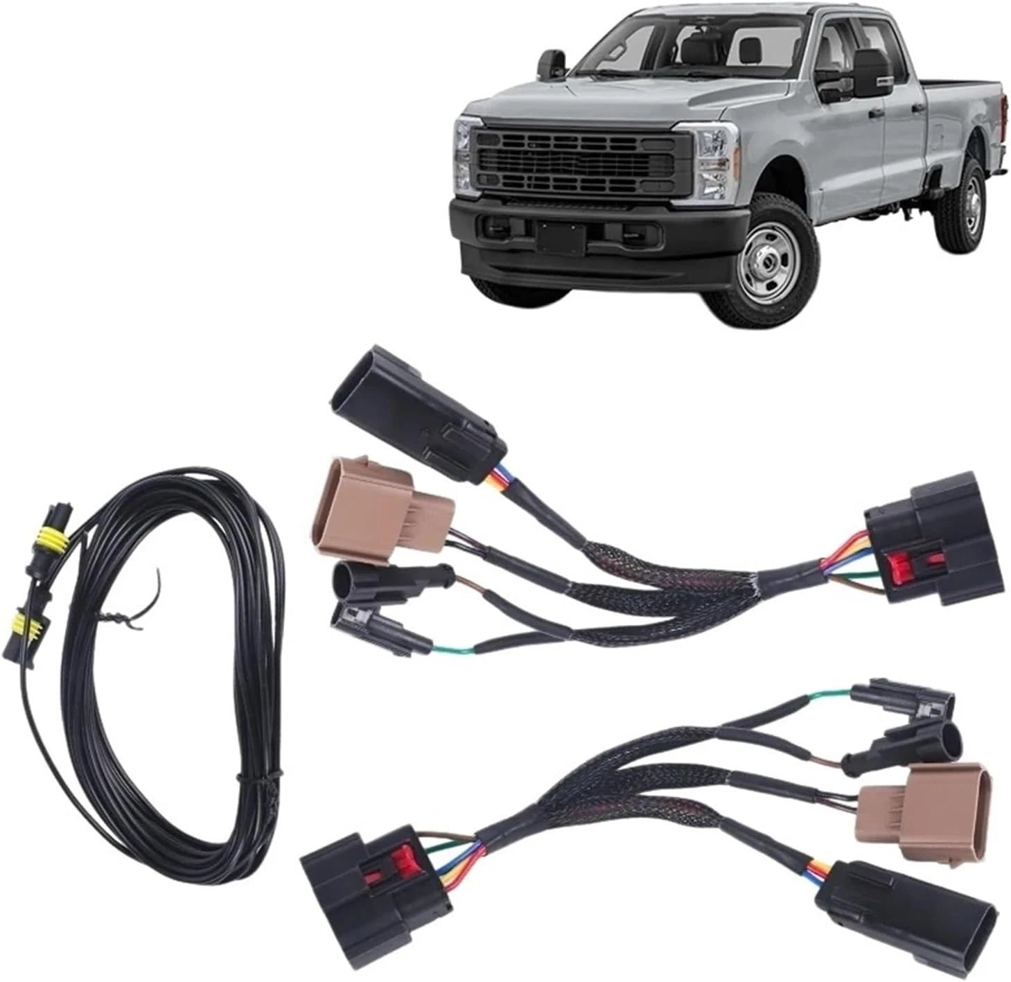 Halogen to LED Headlight Conversion Adapter Harness for Ford F-250 F-350 (2023-2024)
