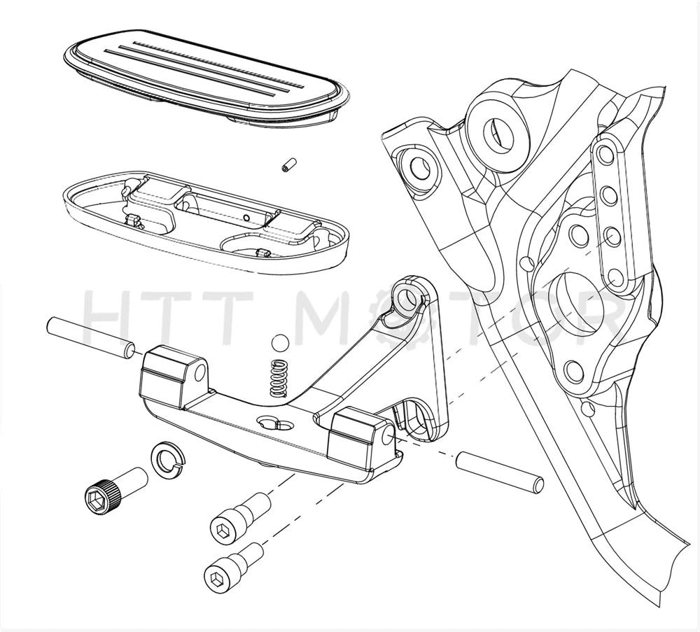 Streamline Passenger Foot Floor Board for Harley Touring Road Street Glide (1993–Up)